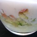 Espuma léger de wasabi en verrine fraîcheur