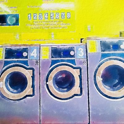 At the laundry