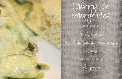 Curry de courgettes