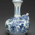 A blue and white kendi, Chongzhen period circa 1643