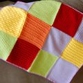 Plaids en tricot façon patchwork