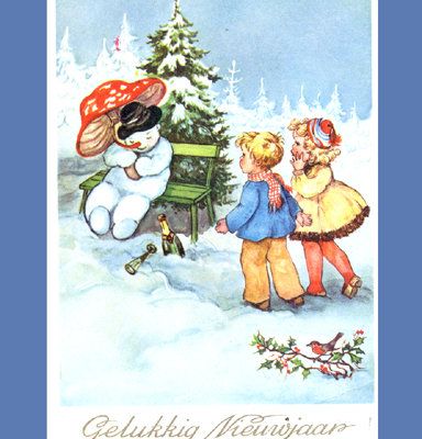 CARTE ANCIENNE DE NOUVEL AN