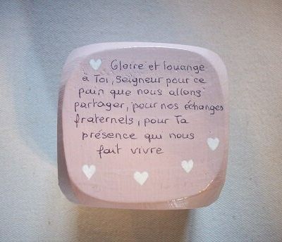 Dé pour les bénédicités en famille N°3