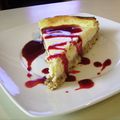 Cheese cake citron / vanille & son coulis de framboise