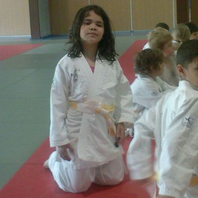 Ceinture jaune et blanche au Judo 