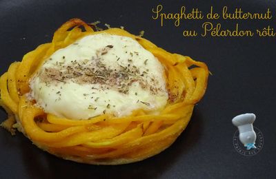 Spaghetti de butternut au Pélardon rôti
