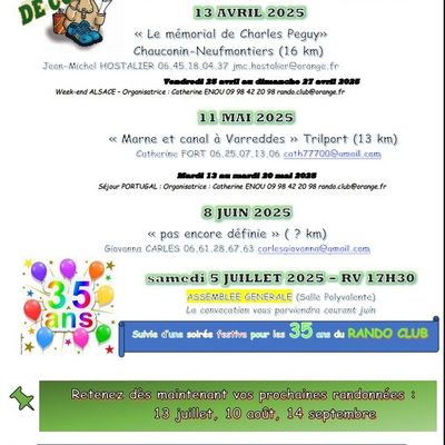 BULLETIN DES SORTIES N° 136