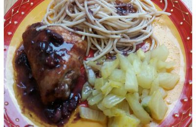 POULET SAUCE AU VIN ROUGE SANS GLUTEN SANS LAIT SANS OEUF