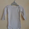 Body manches longues "Tout simplement" - blanc  - 2 ans