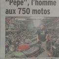 Reportage du DAUPHINE LIBERE sur pépé et ses 750 motos...!; par Ghislaine G.