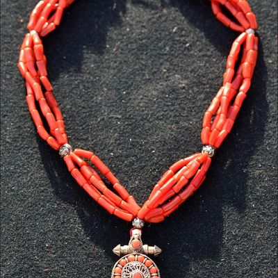 collier corail argent 1
