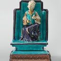 A Fahua figure of a daoist immortal, Ming dynasty