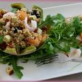 Salade de quinoa aux crevettes 