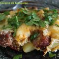 Cocotte de Pommes de Terre Oeufs Saucisses et Poivrons