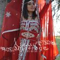 Caftan saree rouge