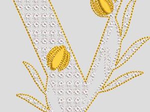 ASSET'A  monogrammes  blanc et OR