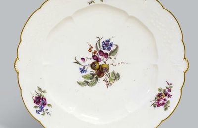 A Vincennes plate, circa 1752
