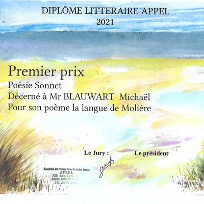 1er Prix 2021 du Sonnet "La Langue de Molière"