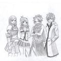 Fairy tail, Erza, Lucy , Natsu, Gray