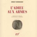 LIVRE : L'Adieu aux Armes (A Farewell to Arms) d'Ernest Hemingway - 1929