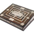 An Italian engraved bone and rosewood writing casket, 17th ct