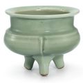 A Longquan celadon tripod incense burner, Song dynasty (960-1279)