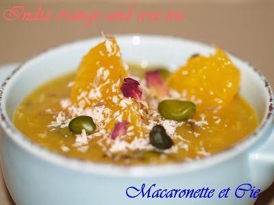 India orange and rose tea