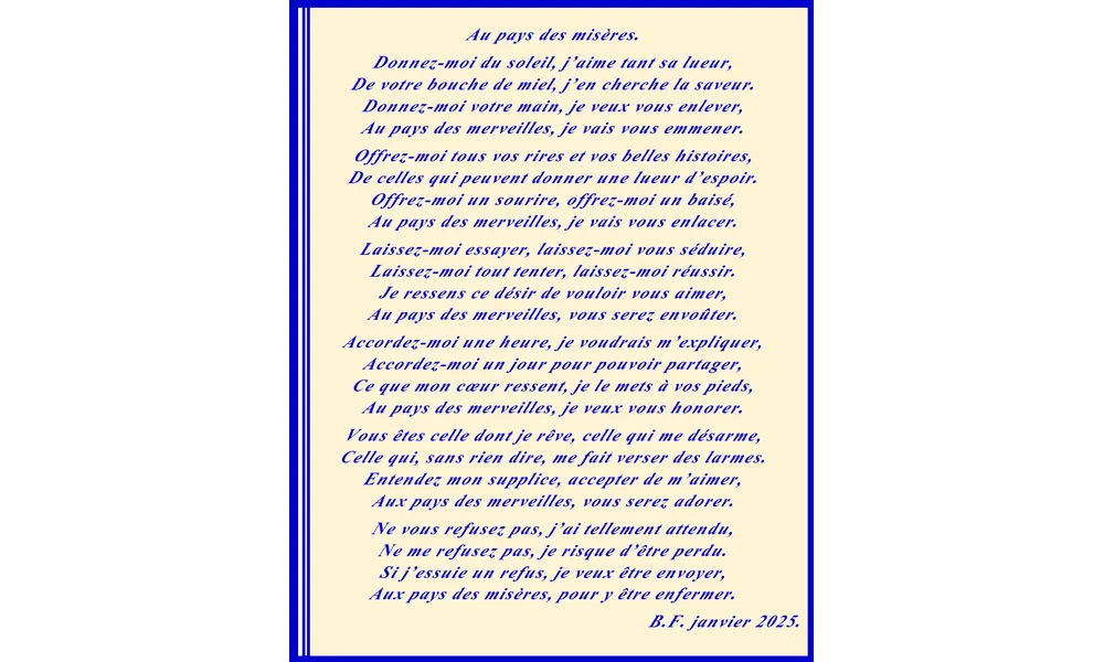 Au pays des misères