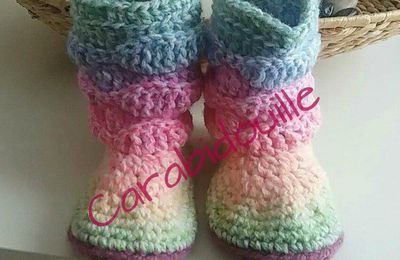 Chaussons boots crochet