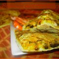 Batbout (galette de pain) farçie au crevettes