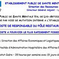 Poste à pourvoir : Responsable pôle restauration