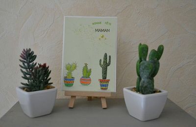 Encore une carte avec des cactus, j'adore. Les