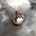 Collier "chantilly choco fondu "