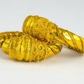 Zolotas high carat gold lion head hoop earrings