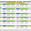 Planning des entraînements