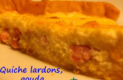 Quiche lardons, gouda