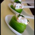 Petites cuillères à la courgette et sa chantilly de crabe