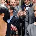 Remaniement: Quand les ministres se passent le témoin...  Avec AFP  Quand les ministres se passent le témoin...  Michèle Alliot-