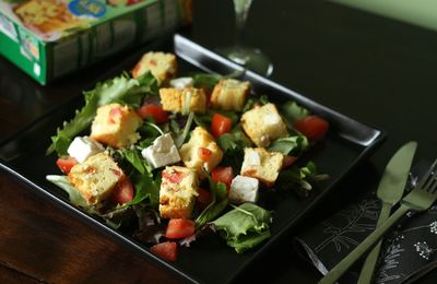 Cake de pommes de terre, tomates et feta