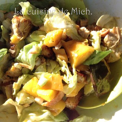 Salade poulet et mangue