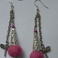 Boucles d'oreilles libellule