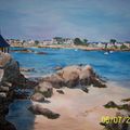 Paysage de Bretagne - juin 2005 : huile sur carton