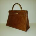 HERMES. Sac Kelly en crocodile