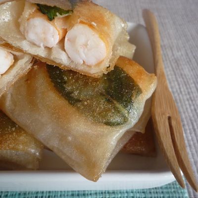 Bouchées crevettes-menthe