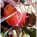 Gros plan sur mon bouquet destiné à la table St Valentin "ROUGE PASSION"