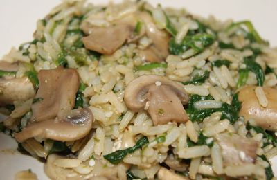 Riz sauté aux champignons