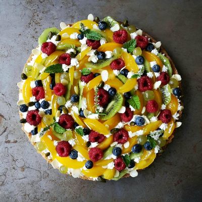 Tartes aux fruits sur sablé breton