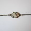 Sautoir élégant en perles de verre noires, bracelet cabochon vintage paris et bracelet noeud celtique chaîne tube