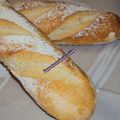 Baguettes au levain liquide et à l'eau gazeuse