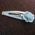 Barrettes clip, fleur bleue